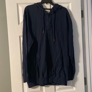 Dark blue button sweatshirt